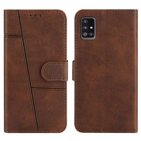 Funda de Cuero Cartera con Soporte Carcasa Y01X para Samsung Galaxy A51 4G Marron