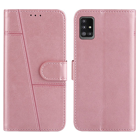 Funda de Cuero Cartera con Soporte Carcasa Y01X para Samsung Galaxy A51 5G Oro Rosa