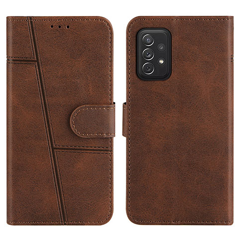 Funda de Cuero Cartera con Soporte Carcasa Y01X para Samsung Galaxy A72 5G Marron