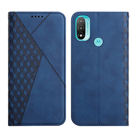 Funda de Cuero Cartera con Soporte Carcasa Y02X para Motorola Moto E30 Azul