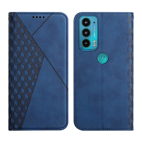 Funda de Cuero Cartera con Soporte Carcasa Y02X para Motorola Moto Edge 20 5G Azul