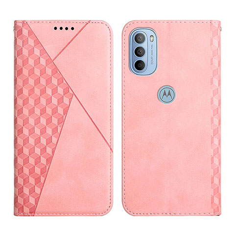 Funda de Cuero Cartera con Soporte Carcasa Y02X para Motorola Moto G41 Oro Rosa