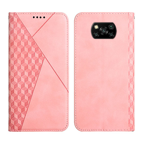 Funda de Cuero Cartera con Soporte Carcasa Y02X para Xiaomi Poco X3 Pro Oro Rosa