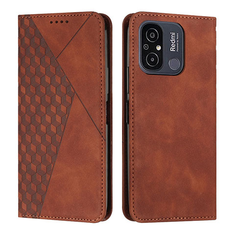 Funda de Cuero Cartera con Soporte Carcasa Y02X para Xiaomi Redmi 12C 4G Marron