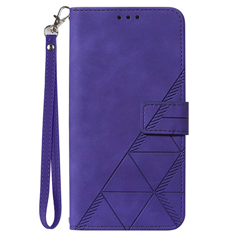 Funda de Cuero Cartera con Soporte Carcasa Y03B para Samsung Galaxy F22 4G Morado