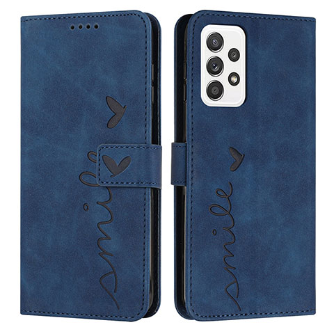 Funda de Cuero Cartera con Soporte Carcasa Y03X para Samsung Galaxy A72 5G Azul