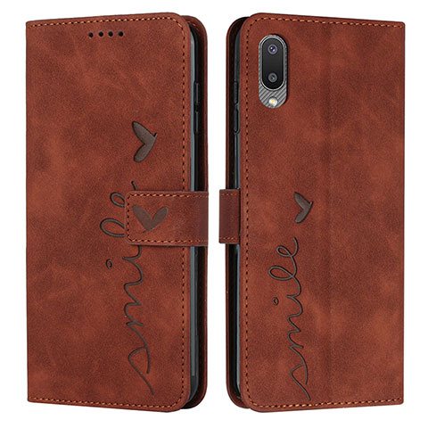 Funda de Cuero Cartera con Soporte Carcasa Y03X para Samsung Galaxy M02 Marron