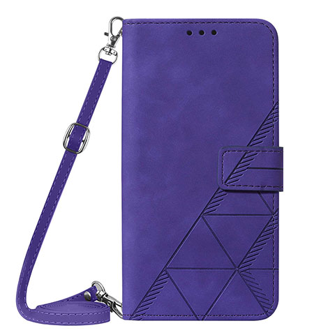 Funda de Cuero Cartera con Soporte Carcasa Y04B para Samsung Galaxy Quantum2 5G Morado