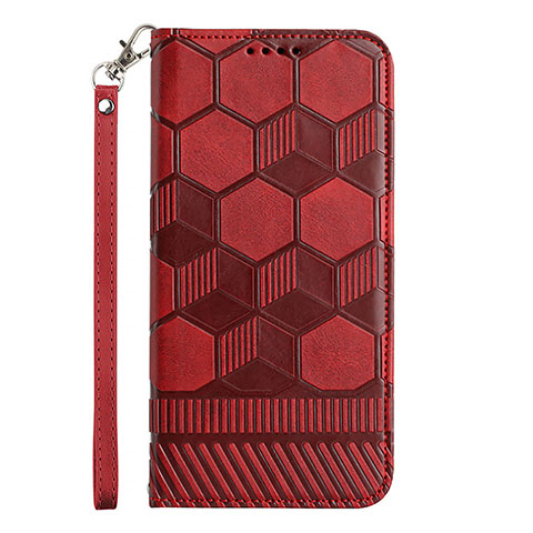 Funda de Cuero Cartera con Soporte Carcasa Y05B para Samsung Galaxy A02s Rojo