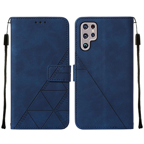 Funda de Cuero Cartera con Soporte Carcasa Y07B para Samsung Galaxy S21 Ultra 5G Azul