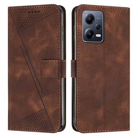 Funda de Cuero Cartera con Soporte Carcasa Y08X para Xiaomi Redmi Note 12 Explorer Marron