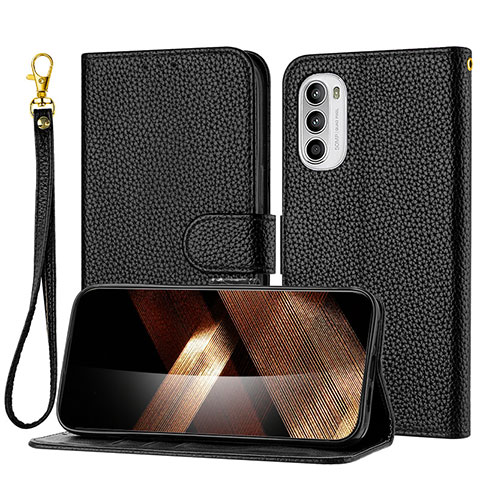 Funda de Cuero Cartera con Soporte Carcasa Y09X para Motorola Moto G82 5G Negro