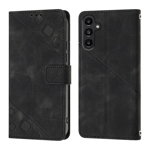 Funda de Cuero Cartera con Soporte Carcasa YB1 para Samsung Galaxy A04s Negro