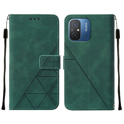 Funda de Cuero Cartera con Soporte Carcasa YB4 para Xiaomi Redmi 12C 4G Verde