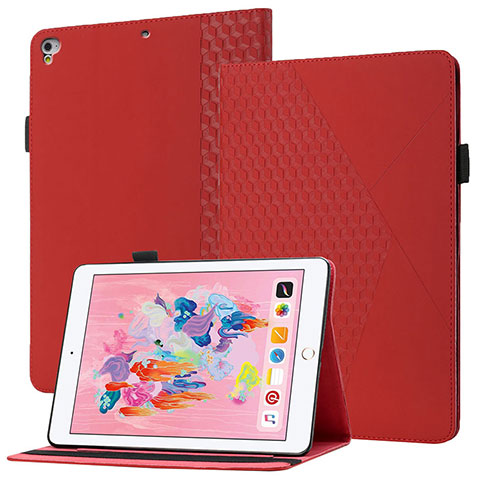 Funda de Cuero Cartera con Soporte Carcasa YX1 para Apple iPad Air 2 Rojo