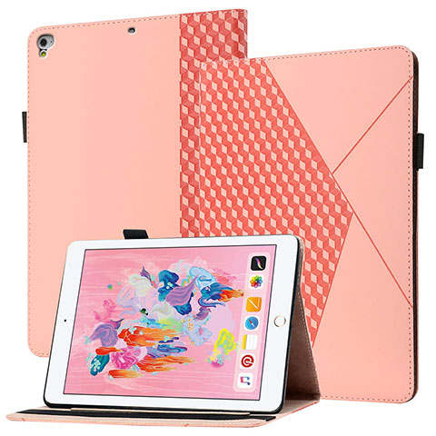 Funda de Cuero Cartera con Soporte Carcasa YX1 para Apple New iPad 9.7 (2017) Oro Rosa