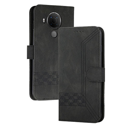 Funda de Cuero Cartera con Soporte Carcasa YX2 para Nokia C300 Negro