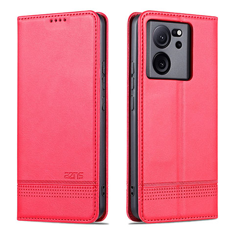 Funda de Cuero Cartera con Soporte Carcasa YZ1 para Xiaomi Mi 13T Pro 5G Rosa Roja