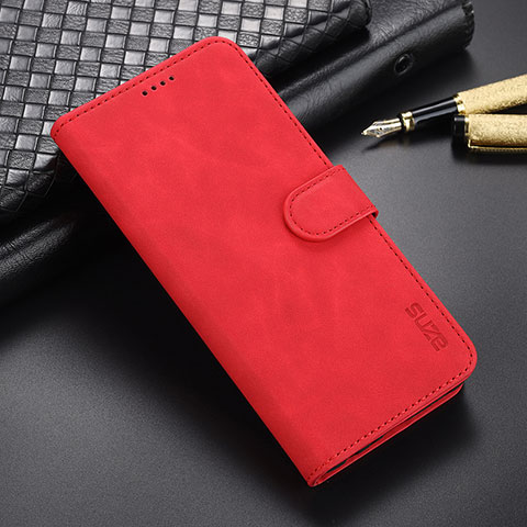 Funda de Cuero Cartera con Soporte Carcasa YZ6 para Oppo A58 5G Rosa Roja