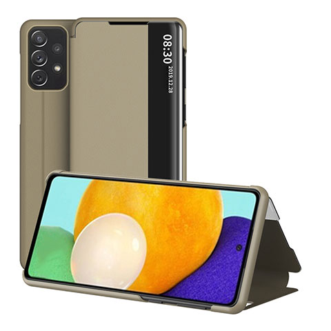 Funda de Cuero Cartera con Soporte Carcasa ZL1 para Samsung Galaxy A52 5G Oro