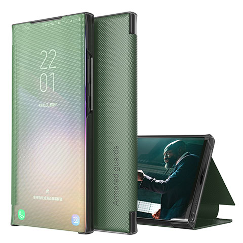 Funda de Cuero Cartera con Soporte Carcasa ZL1 para Samsung Galaxy Note 20 Ultra 5G Verde