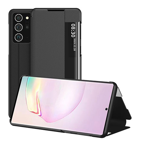 Funda de Cuero Cartera con Soporte Carcasa ZL2 para Samsung Galaxy Note 20 5G Negro