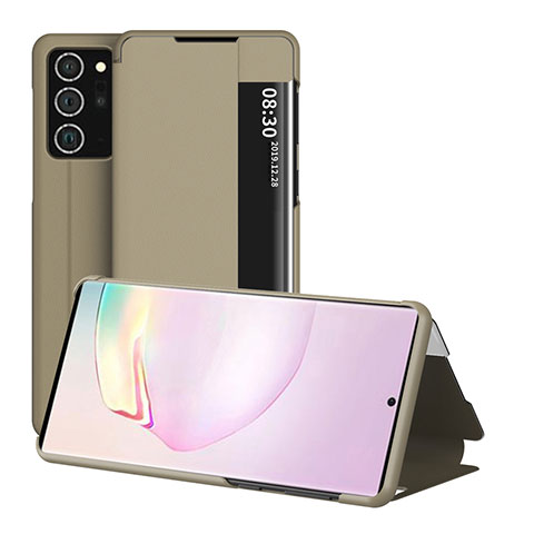 Funda de Cuero Cartera con Soporte Carcasa ZL2 para Samsung Galaxy Note 20 5G Oro