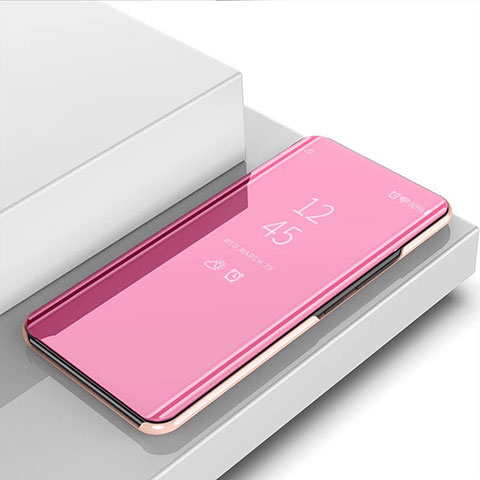 Funda de Cuero Cartera con Soporte Espejo Carcasa L01 para Xiaomi Mi 12S 5G Oro Rosa
