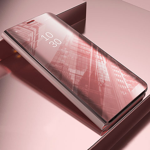 Funda de Cuero Cartera con Soporte Espejo Carcasa L03 para Xiaomi Mi 11 Pro 5G Oro Rosa