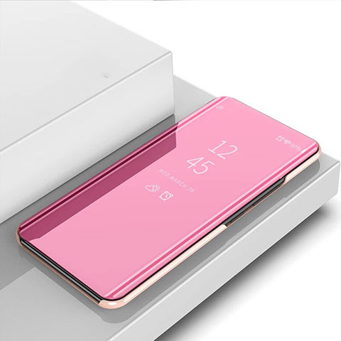 Funda de Cuero Cartera con Soporte Espejo Carcasa para Oppo A11X Oro Rosa