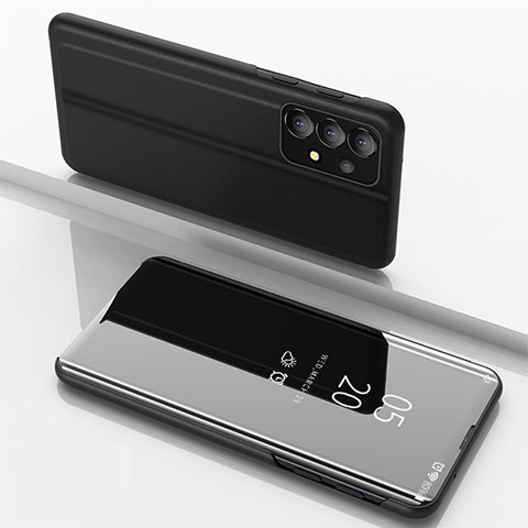 Funda de Cuero Cartera con Soporte Espejo Carcasa para Samsung Galaxy A33 5G Negro