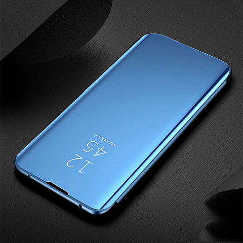 Funda de Cuero Cartera con Soporte Espejo Carcasa para Xiaomi Redmi Note 8T Azul
