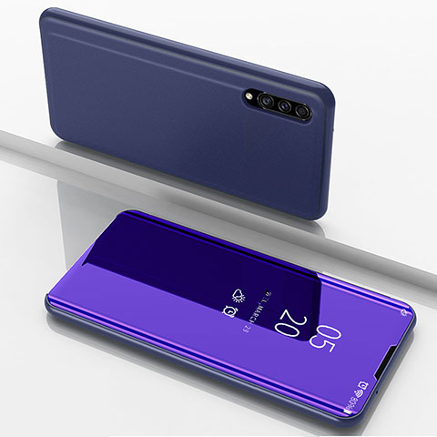 Funda de Cuero Cartera con Soporte Espejo Carcasa ZL1 para Samsung Galaxy A50S Morado