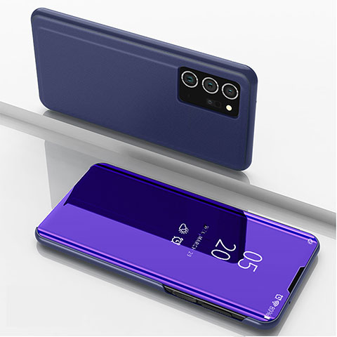 Funda de Cuero Cartera con Soporte Espejo Carcasa ZL1 para Samsung Galaxy Note 20 Ultra 5G Morado