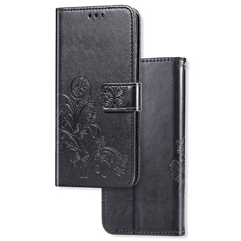 Funda de Cuero Cartera con Soporte Flores Carcasa para Sony Xperia 5 Negro