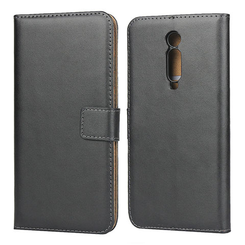 Funda de Cuero Cartera con Soporte K01 para Xiaomi Redmi K20 Pro Negro