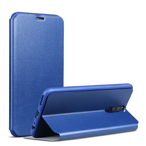 Funda de Cuero Cartera con Soporte L01 para Huawei Maimang 6 Azul