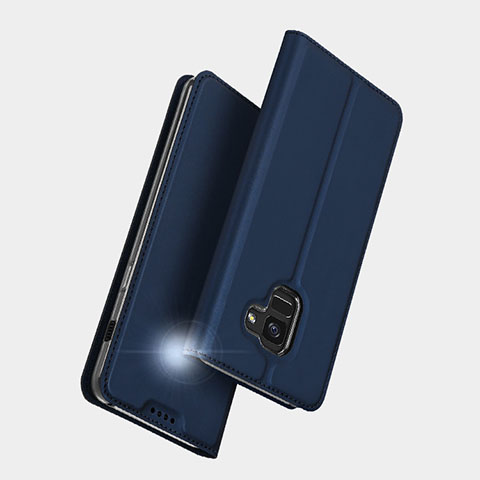 Funda de Cuero Cartera con Soporte L01 para Samsung Galaxy A5 (2018) A530F Azul
