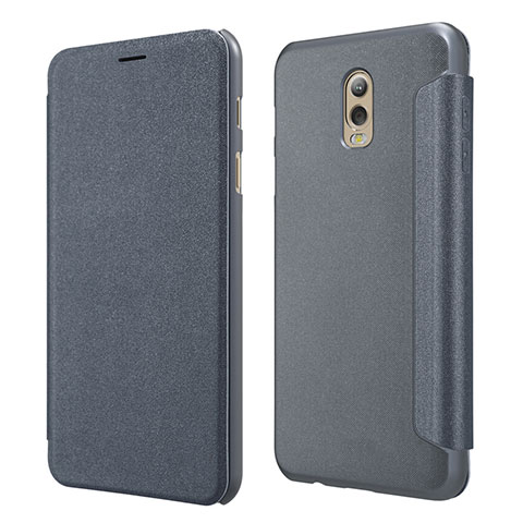 Funda de Cuero Cartera con Soporte L01 para Samsung Galaxy C8 C710F Negro