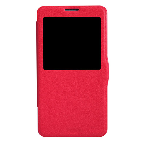 Funda de Cuero Cartera con Soporte L01 para Samsung Galaxy Note 3 N9000 Rojo