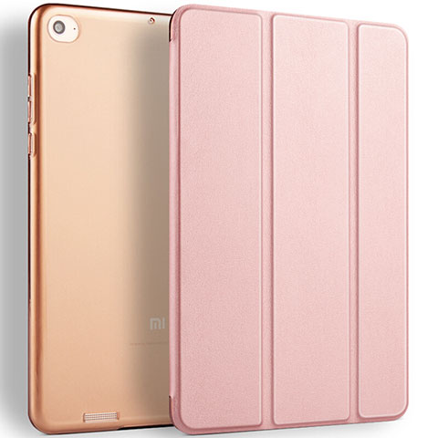 Funda de Cuero Cartera con Soporte L02 para Xiaomi Mi Pad 2 Oro Rosa