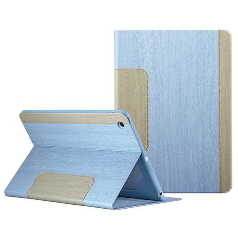 Funda de Cuero Cartera con Soporte L03 para Apple iPad Mini Azul Cielo