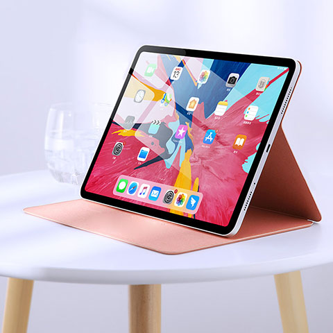 Funda de Cuero Cartera con Soporte L03 para Apple iPad Pro 11 (2018) Rosa