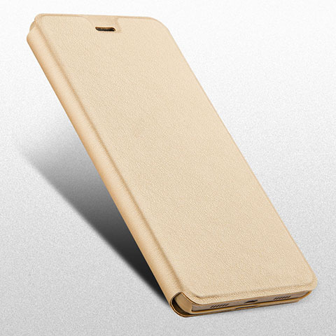 Funda de Cuero Cartera con Soporte L03 para Huawei Honor 6X Oro