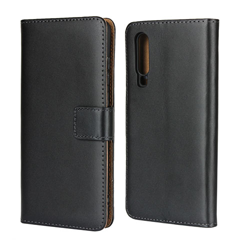 Funda de Cuero Cartera con Soporte L03 para Huawei P30 Negro