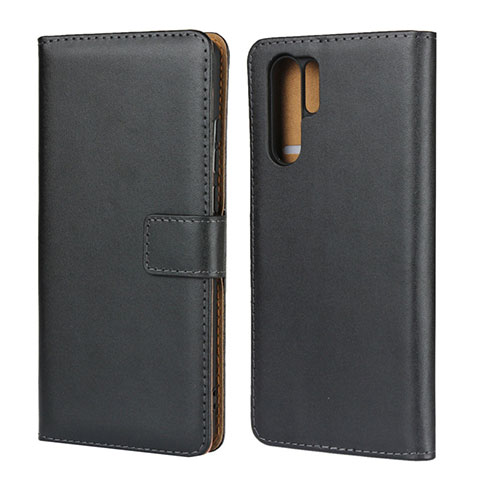 Funda de Cuero Cartera con Soporte L03 para Huawei P30 Pro Negro