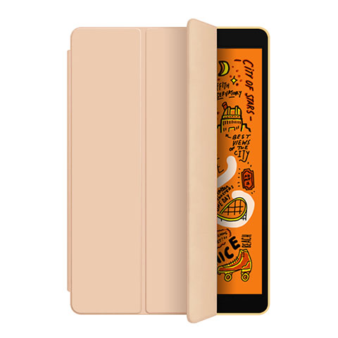 Funda de Cuero Cartera con Soporte L04 para Apple iPad Mini 5 (2019) Oro