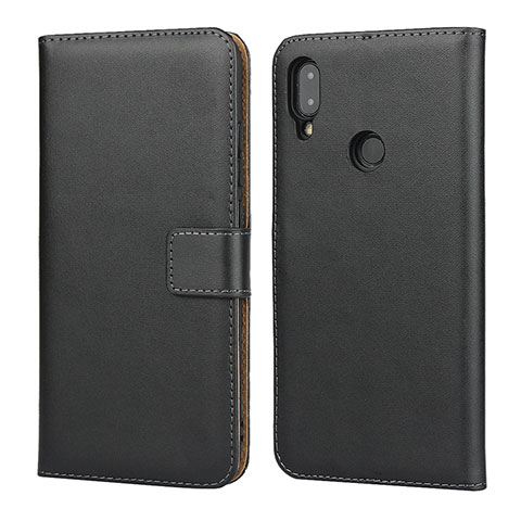 Funda de Cuero Cartera con Soporte L04 para Xiaomi Redmi Note 7 Pro Negro