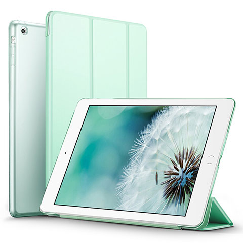 Funda de Cuero Cartera con Soporte L06 para Apple iPad Mini 2 Verde