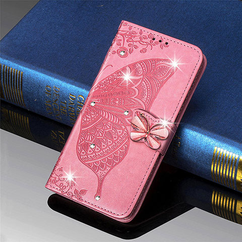 Funda de Cuero Cartera con Soporte Mariposa Carcasa L01 para Xiaomi Mi 11 5G Rosa Roja